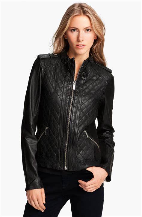 michael kors leather jacket used|Michael Kors packable jacket women.